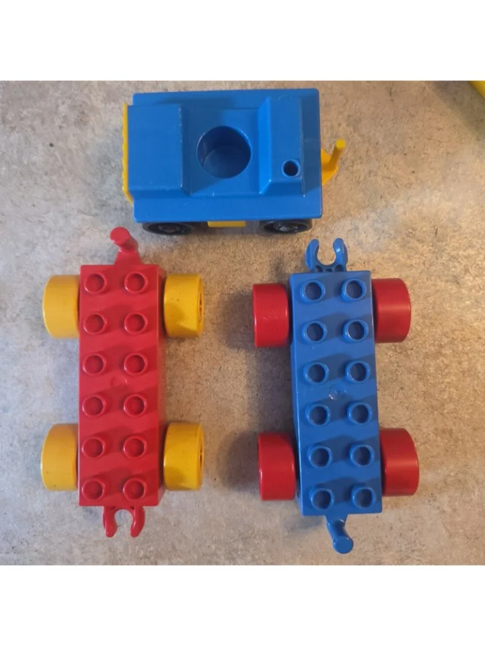 32 Piece Lot Lego DUPLO Building Blocks Vehicles AS IS Trees Vintage